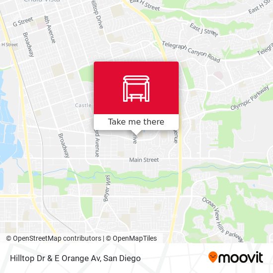 Mapa de Hilltop Dr & E Orange Av