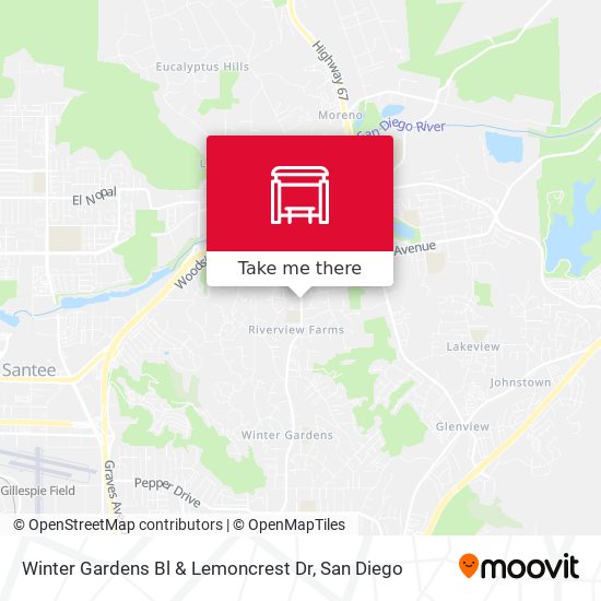 Mapa de Winter Gardens Bl & Lemoncrest Dr