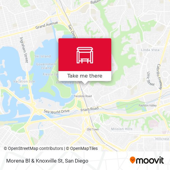 Morena Bl & Knoxville St map