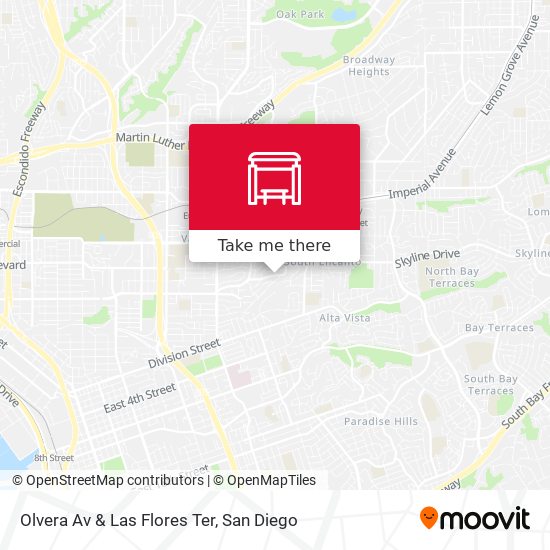 Olvera Av & Las Flores Ter map