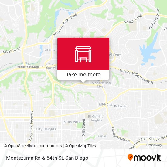 Montezuma Rd & 54th St map