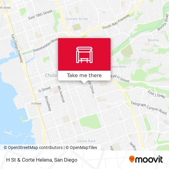 H St & Corte Helena map