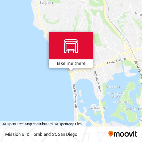 Mission Bl & Hornblend St map