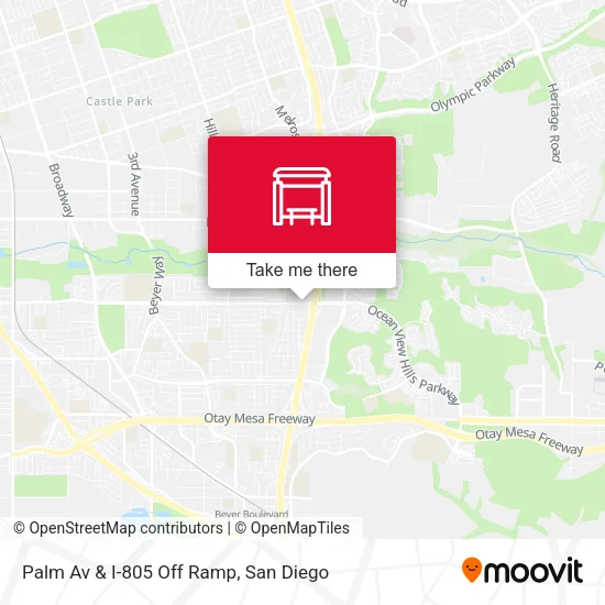 Mapa de Palm Av & I-805 Off Ramp
