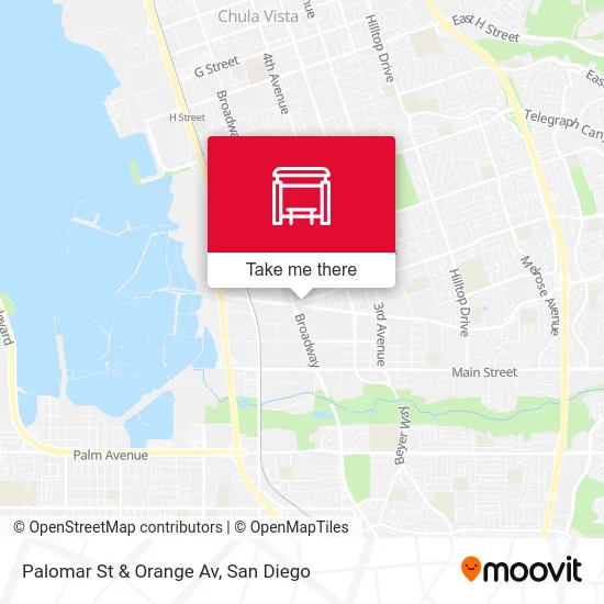 Palomar St & Orange Av map