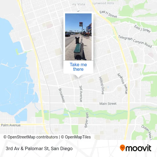Mapa de 3rd Av & Palomar St