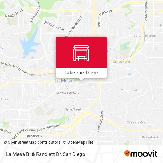 La Mesa Bl & Randlett Dr map