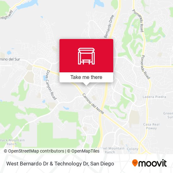 West Bernardo Dr & Technology Dr map