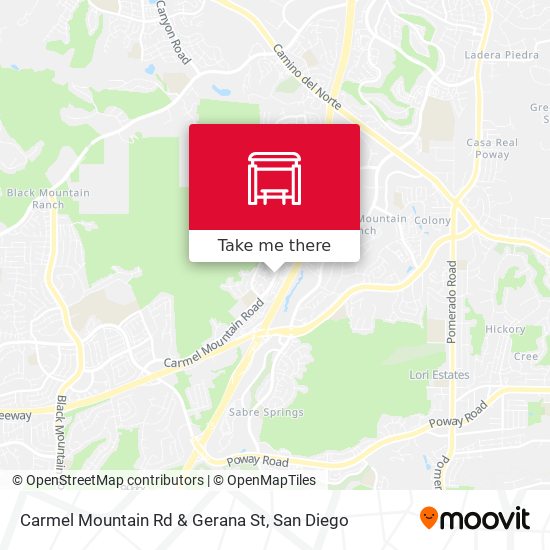 Carmel Mountain Rd & Gerana St map