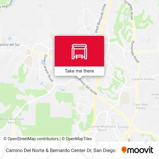 Camino Del Norte & Bernardo Center Dr map
