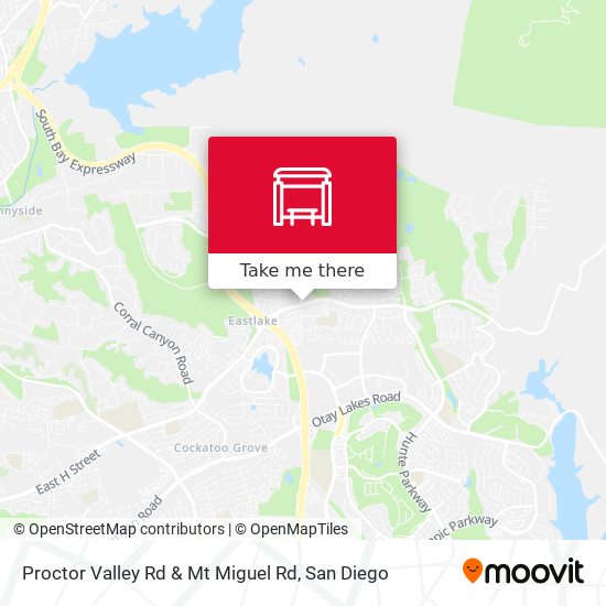 Proctor Valley Rd & Mt Miguel Rd map