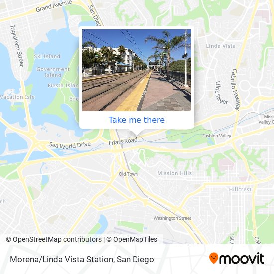 Mapa de Morena/Linda Vista Station