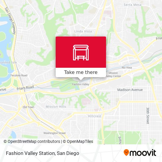 Mapa de Fashion Valley Station