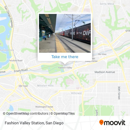 Mapa de Fashion Valley Station