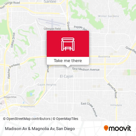 Madison Av & Magnolia Av map