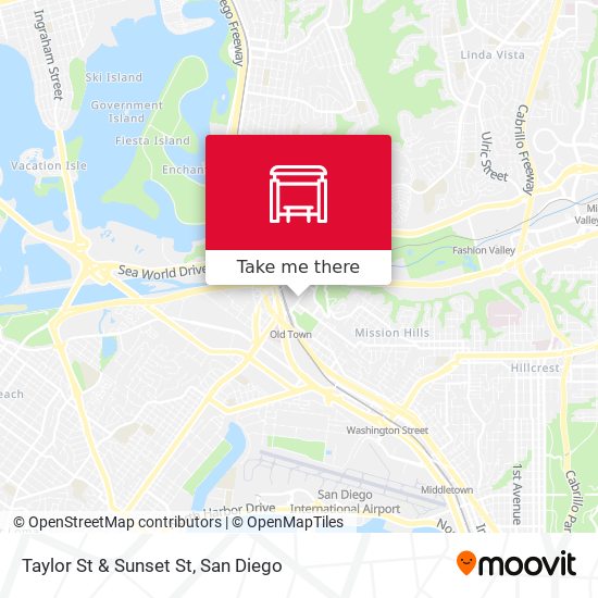 Taylor St & Sunset St map