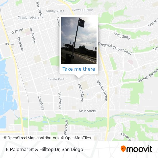 E Palomar St & Hilltop Dr map