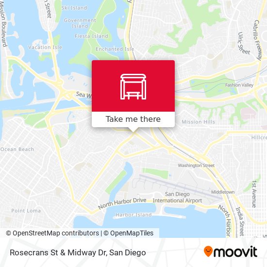 Rosecrans St & Midway Dr map