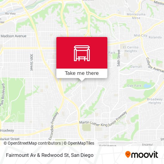 Fairmount Av & Redwood St map