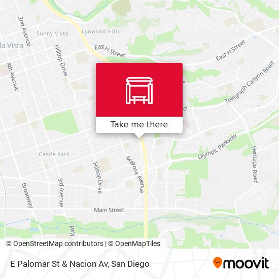 E Palomar St & Nacion Av map