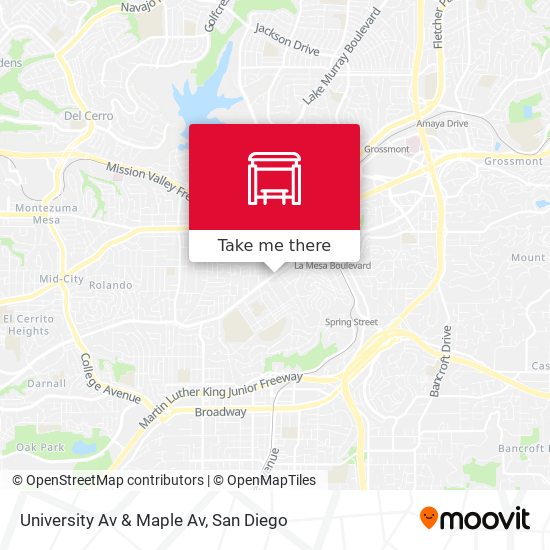 University Av & Maple Av map