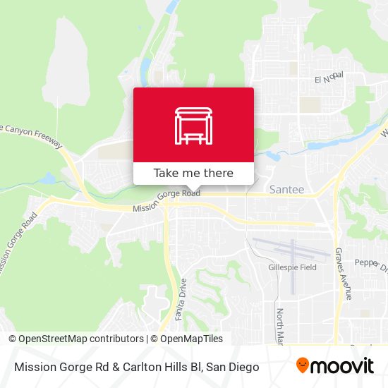 Mapa de Mission Gorge Rd & Carlton Hills Bl