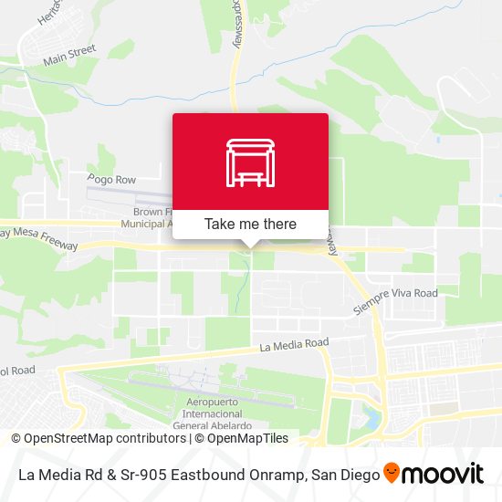 La Media Rd & Sr-905 Eastbound Onramp map