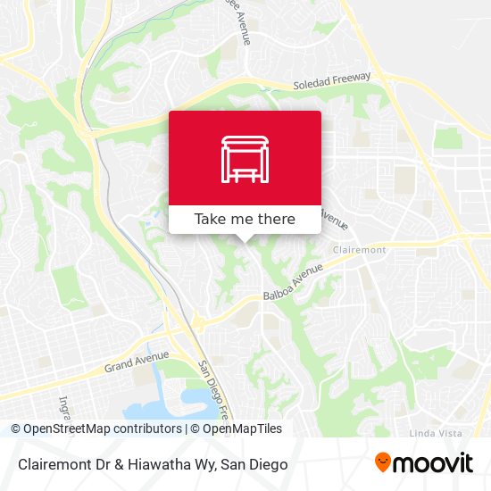 Clairemont Dr & Hiawatha Wy map