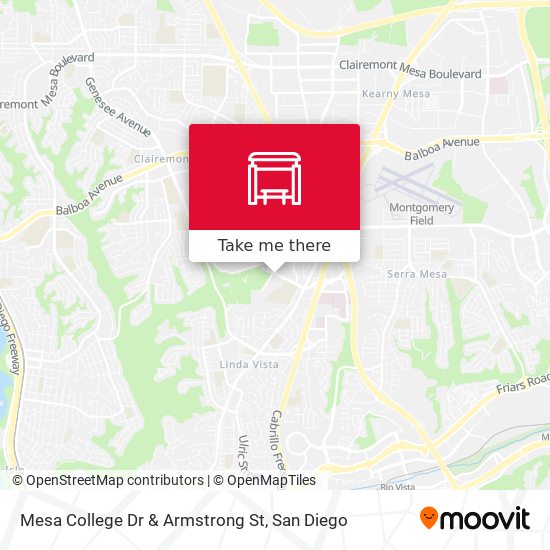 Mesa College Dr & Armstrong St map
