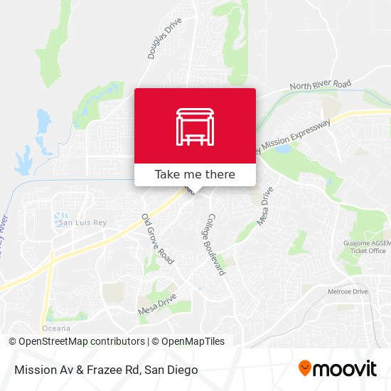 Mission Av & Frazee Rd map