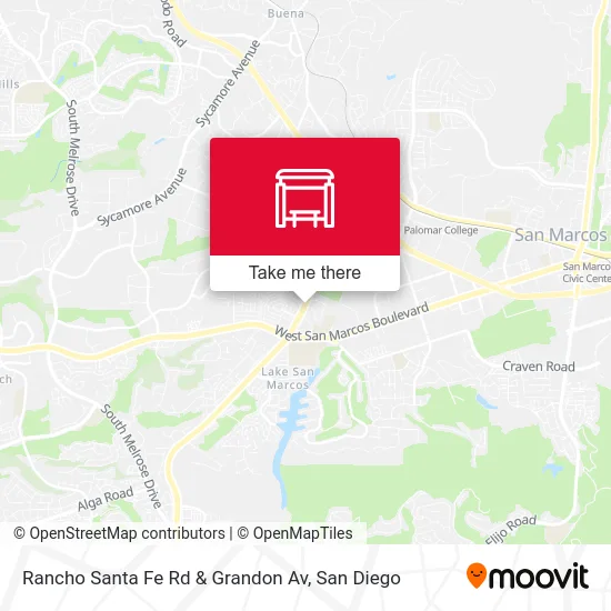 Rancho Santa Fe Rd & Grandon Av map