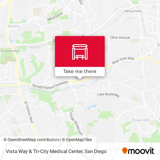 Mapa de Vista Way & Tri-City Medical Center