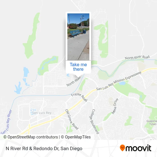 N River Rd & Redondo Dr map