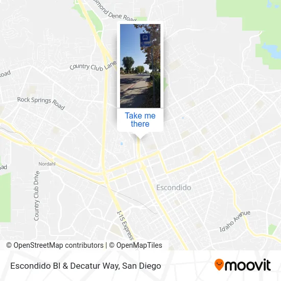 Escondido Bl & Decatur Way map