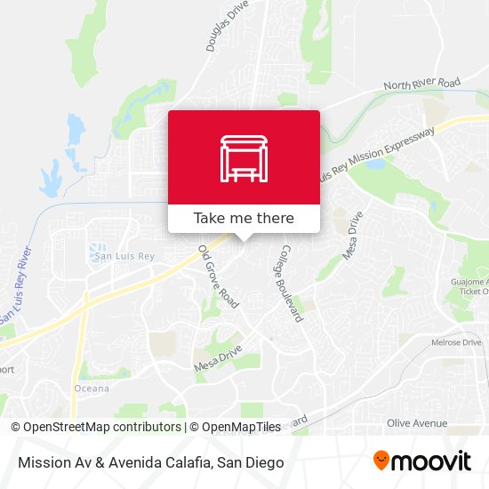 Mission Av & Avenida Calafia map