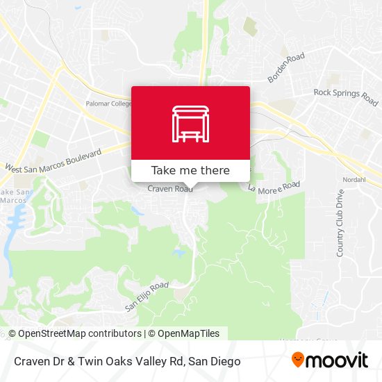 Craven Dr & Twin Oaks Valley Rd map