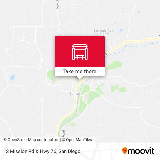 S Mission Rd & Hwy 76 map