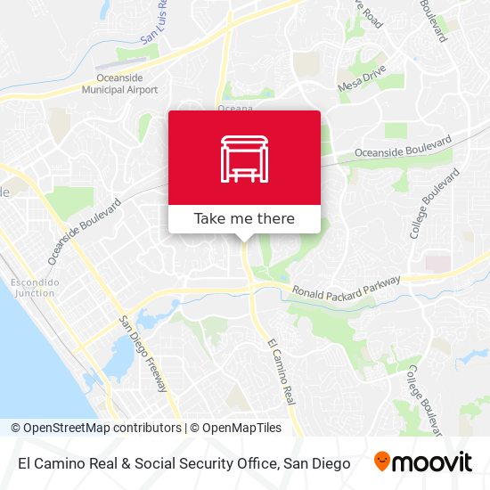 El Camino Real & Social Security Office map