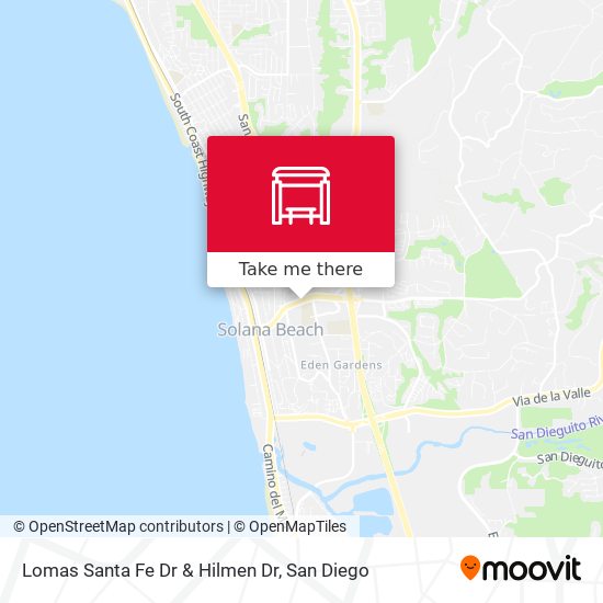 Lomas Santa Fe Dr & Hilmen Dr map