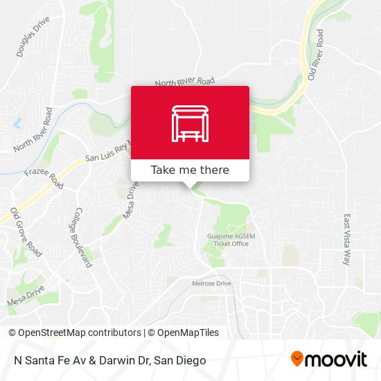 N Santa Fe Av & Darwin Dr map