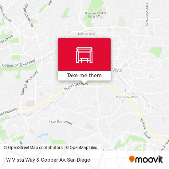 Mapa de W Vista Way & Copper Av