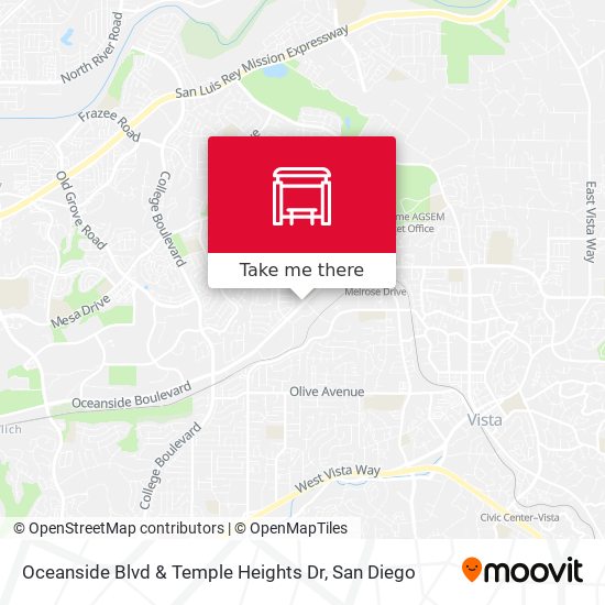 Mapa de Oceanside Blvd & Temple Heights Dr