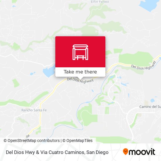 Del Dios Hwy & Via Cuatro Caminos map