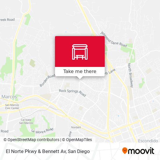 El Norte Pkwy & Bennett Av map