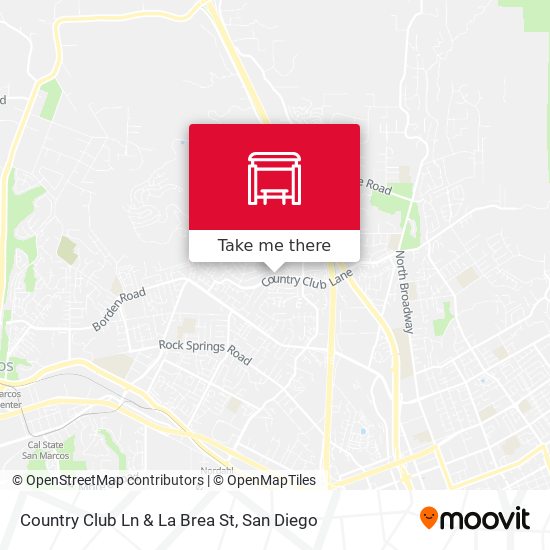 Country Club Ln & La Brea St map