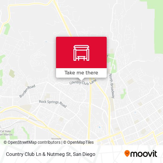 Country Club Ln & Nutmeg St map