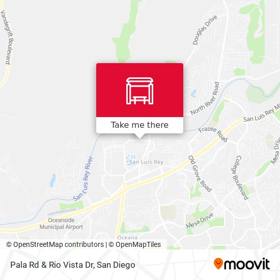 Pala Rd & Rio Vista Dr map