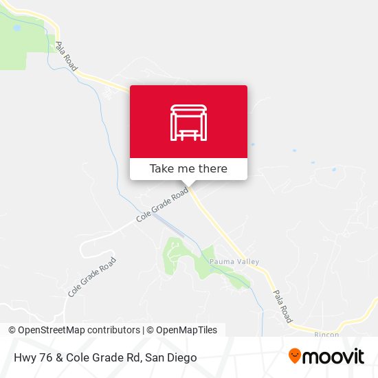 Mapa de Hwy 76 & Cole Grade Rd