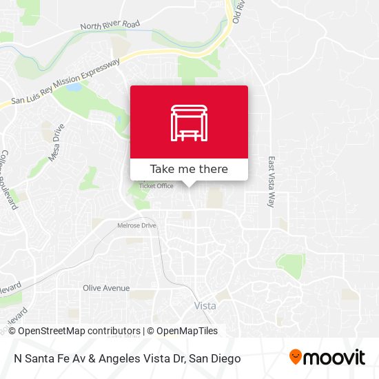 Mapa de N Santa Fe Av & Angeles Vista Dr