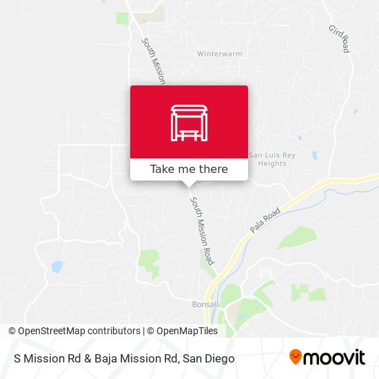 S Mission Rd & Baja Mission Rd map